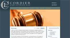 Desktop Screenshot of cordierlaw.com