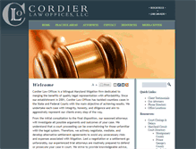 Tablet Screenshot of cordierlaw.com